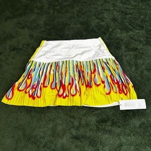 NWT Small Lucky In Love x Bethanie Mattek-Sands Tennis Skort Skirt Flames RARE!!